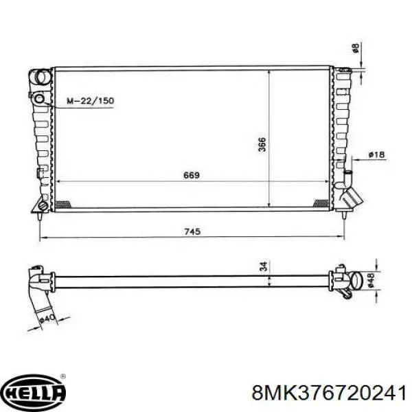 9634797380 Peugeot/Citroen Refrigeración del motor