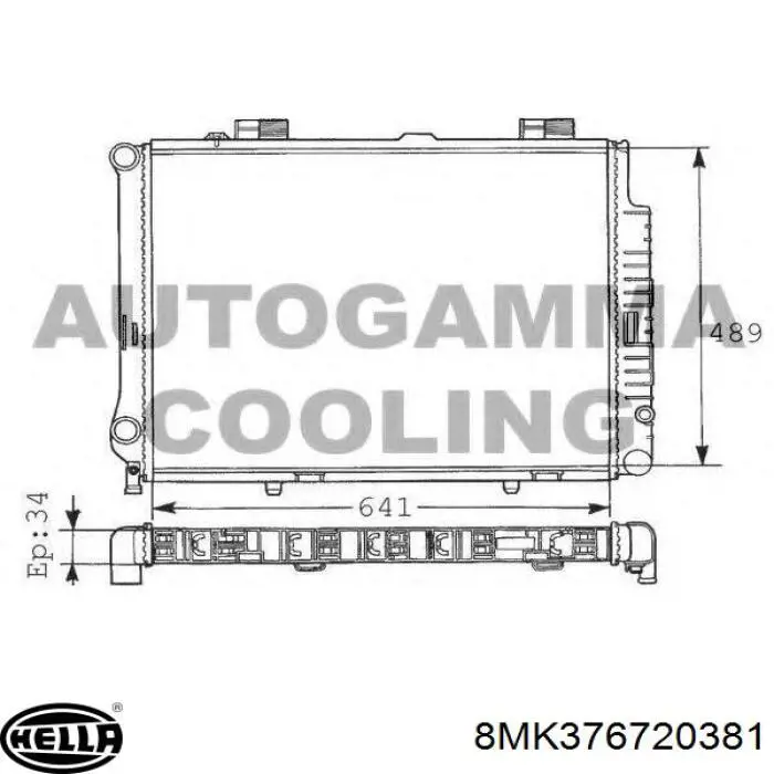 Radiador de água Mercedes A2105000903