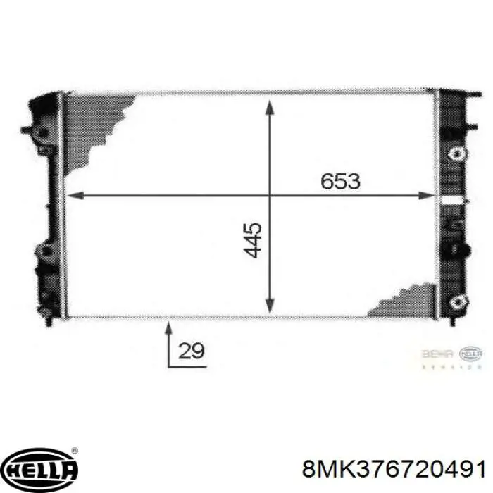 Radiador 7M0121253D VAG