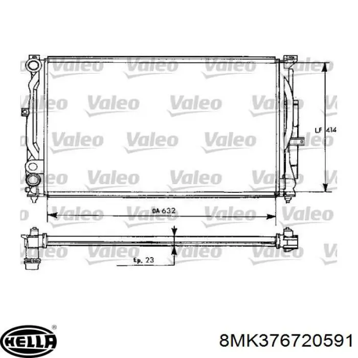 Radiador BM712 Magneti Marelli