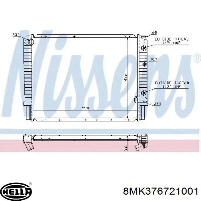 Radiador 9032081 Polcar