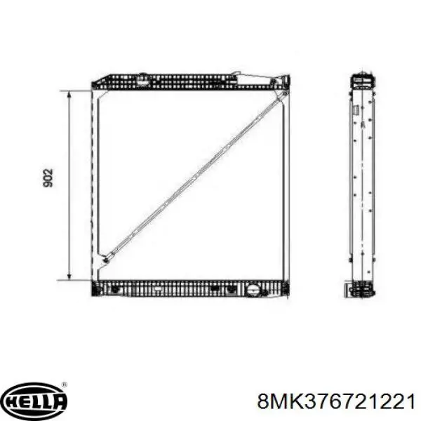 A9425001003 Mercedes radiador