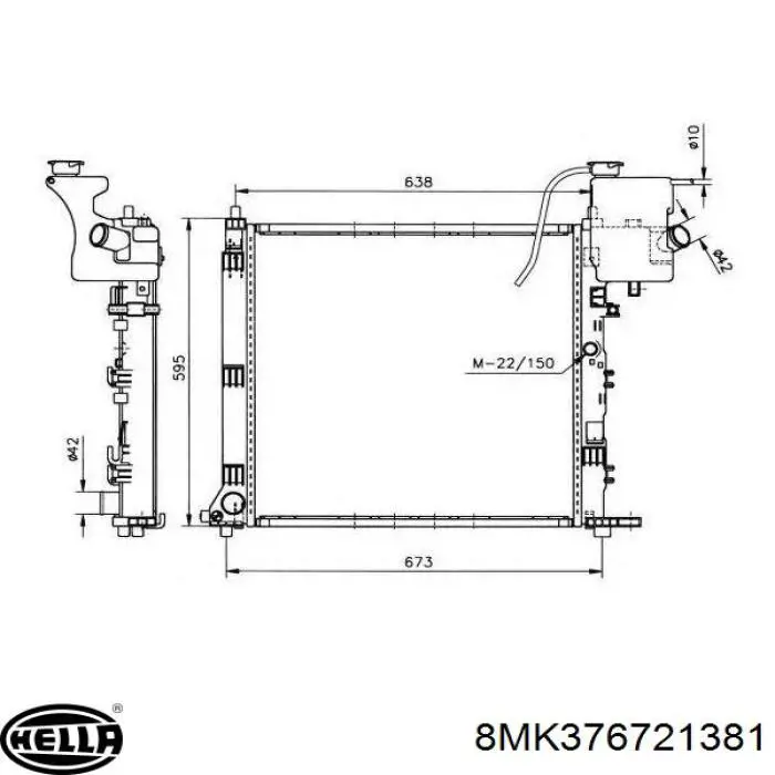 Radiador de água Mercedes A6385011601