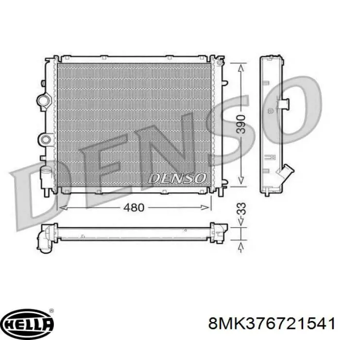 Comprar 8MK376721541 HELLA Radiador de auto