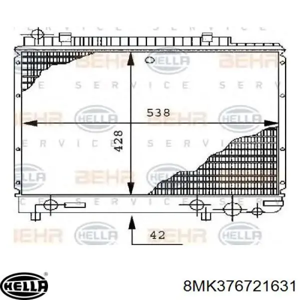 FP 46 A1030-AV FPS radiador refrigeración del motor