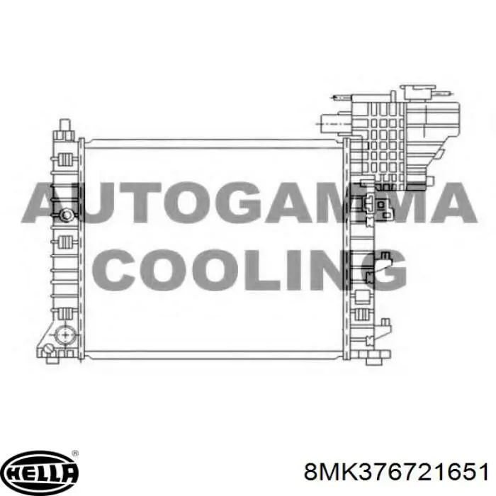 Radiador 8MK376721651 HELLA