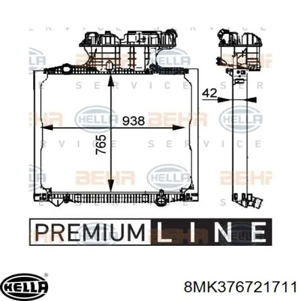8MK376721711 HELLA Refrigeración del motor