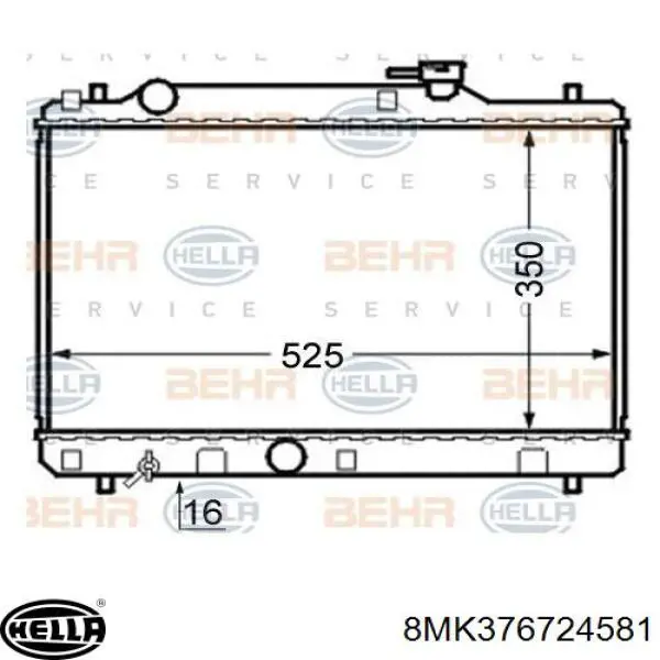 CU2085 Spectra Premium radiador refrigeración del motor