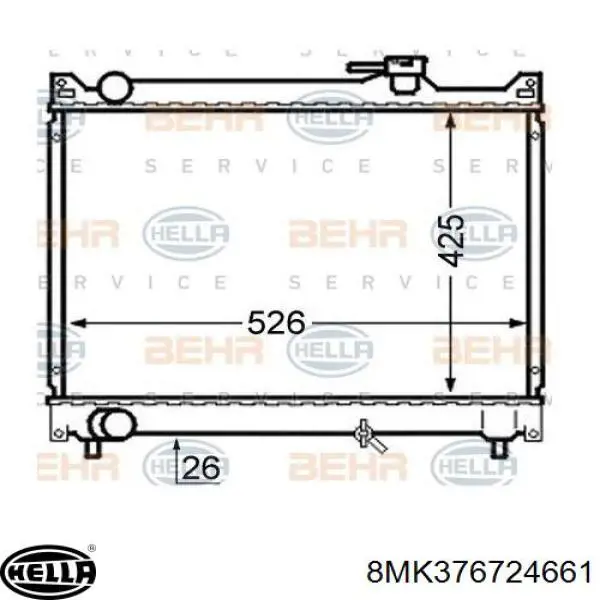 Radiador de água Suzuki 1770077E20