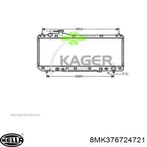 164007A500 Toyota Refrigeración del motor