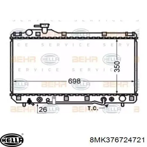 Radiador 613TYA086 TYC