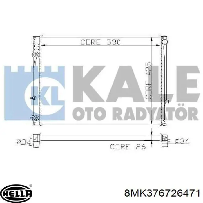 ADK89832 Blue Print radiador
