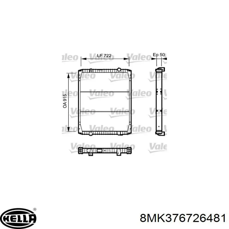 8MK376726481 HELLA Refrigeración del motor