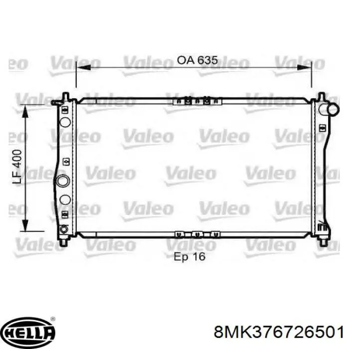 701544 VALEO radiador