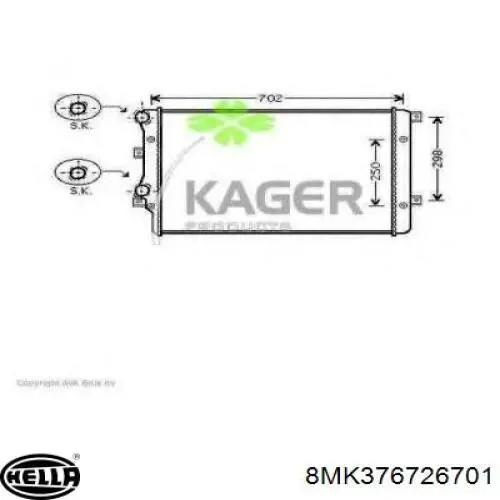 Radiador de água VAG 1K0121253AP