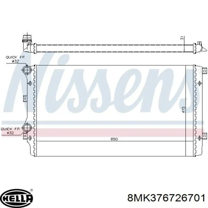 1K0121345AS VAG Refrigeración del motor