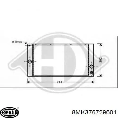 Radiador de água Thermotec D7V013TT