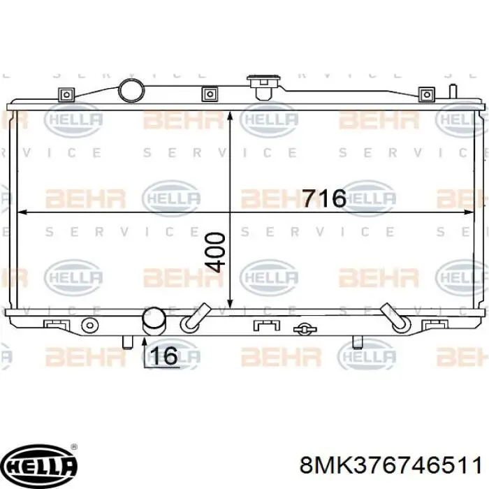 Comprar 60873 Nissens Radiador de refrigeración del motor derecho