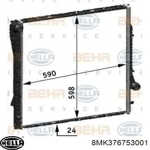 Radiador 7807624 BMW