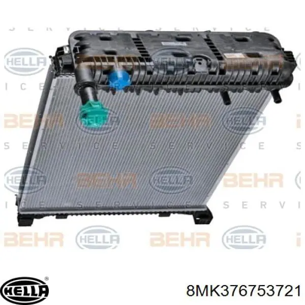 8MK376753721 HELLA radiador refrigeración del motor