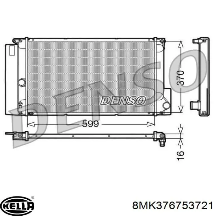 Radiador de água Toyota 164000T150