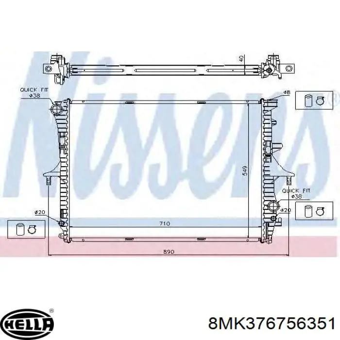 Radiador CR1184000P Mahle Original