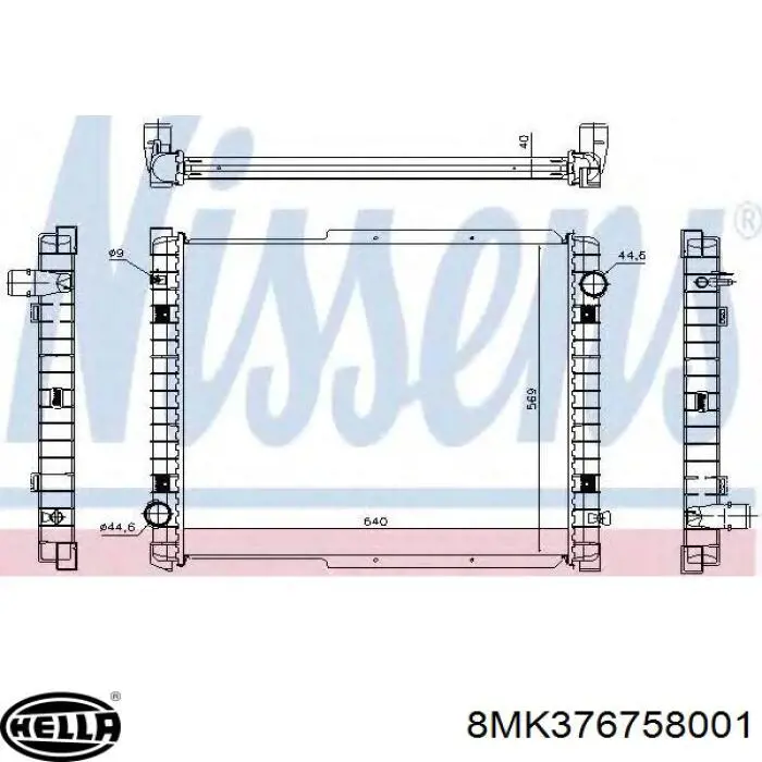 8MK376758001 HELLA Refrigeración del motor