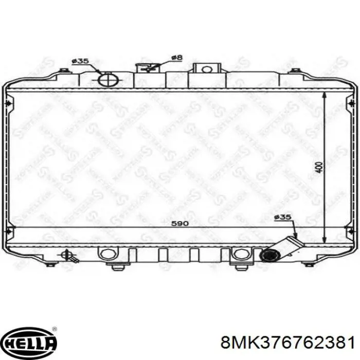 Radiador 2530043620 Hyundai/Kia