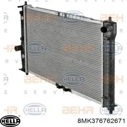 Radiador 96536526 General Motors