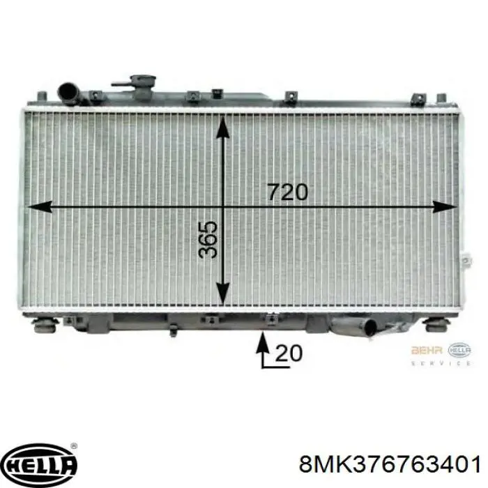 2A115200 Hyundai/Kia radiador