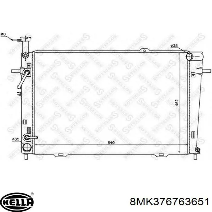 8MK376763651 HELLA radiador refrigeración del motor