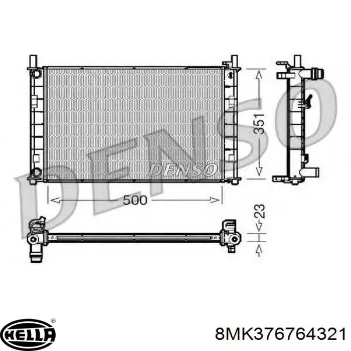 Radiador de água Ford 4S6H8005CB