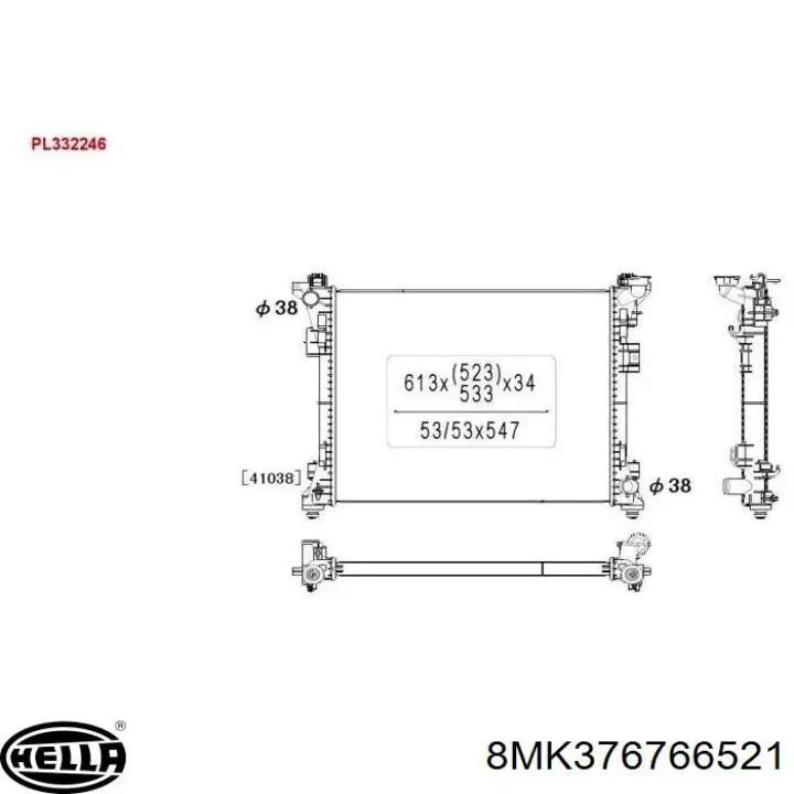 Comprar 05191925AA Chrysler Radiador de auto