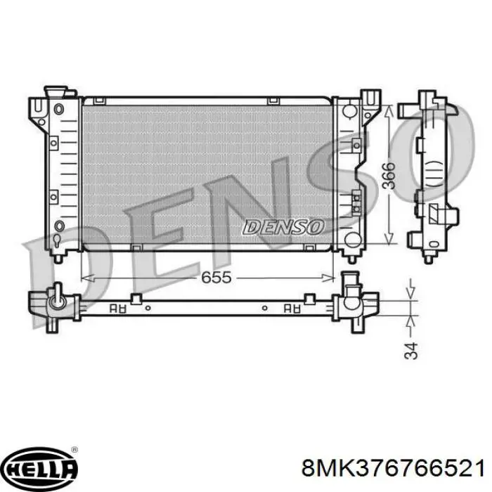 Água radiador Chrysler 04682976AC precio, desde 116,51 EUR
