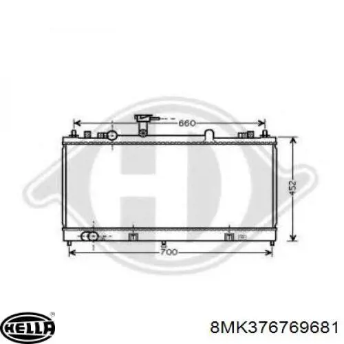 Radiador de água Mazda L32815200