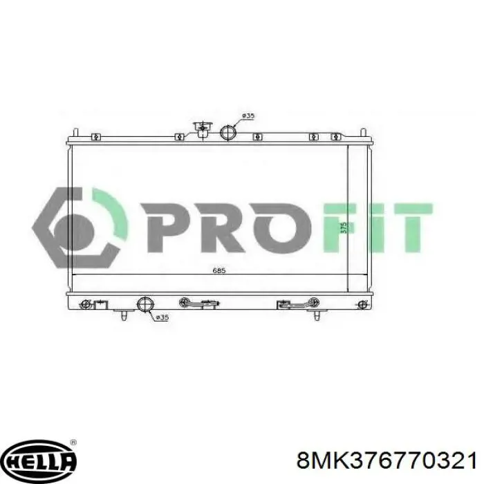 Comprar 1350A255 Mitsubishi Radiador de auto
