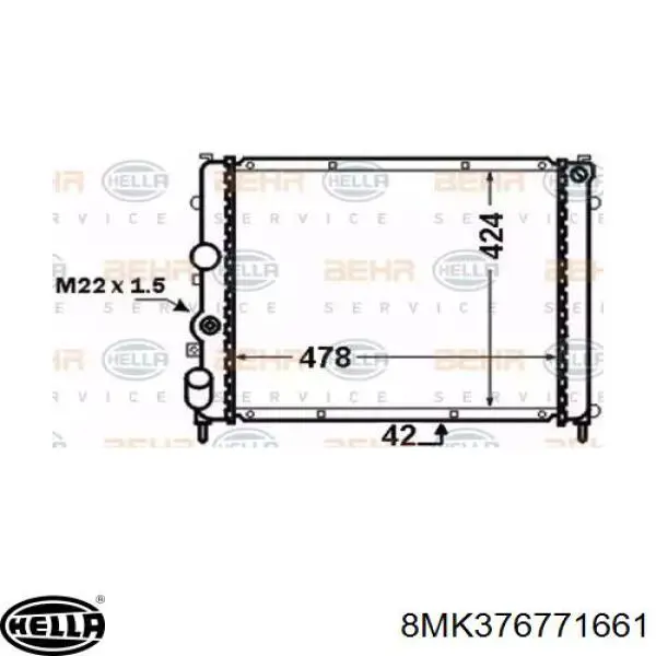 Comprar 8200330848 Renault (RVI) Radiador de auto