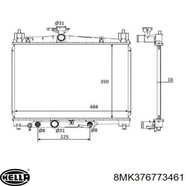 Radiador 164000J020 Toyota