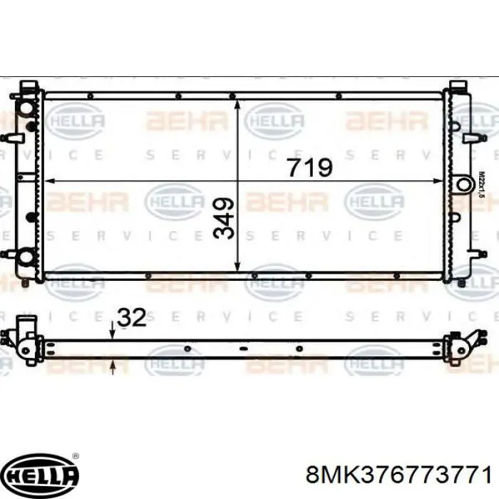 Radiador de água VAG 7D0121253C