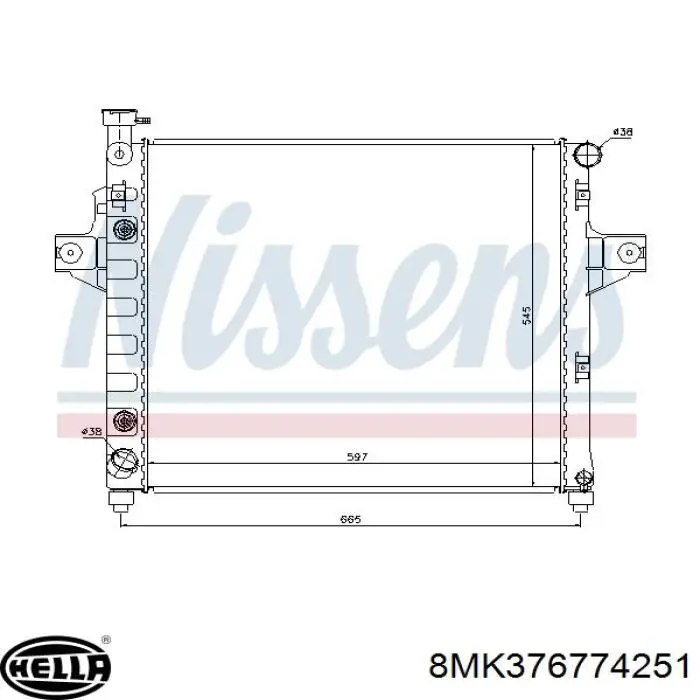Comprar 52079428AB Chrysler Radiador de auto