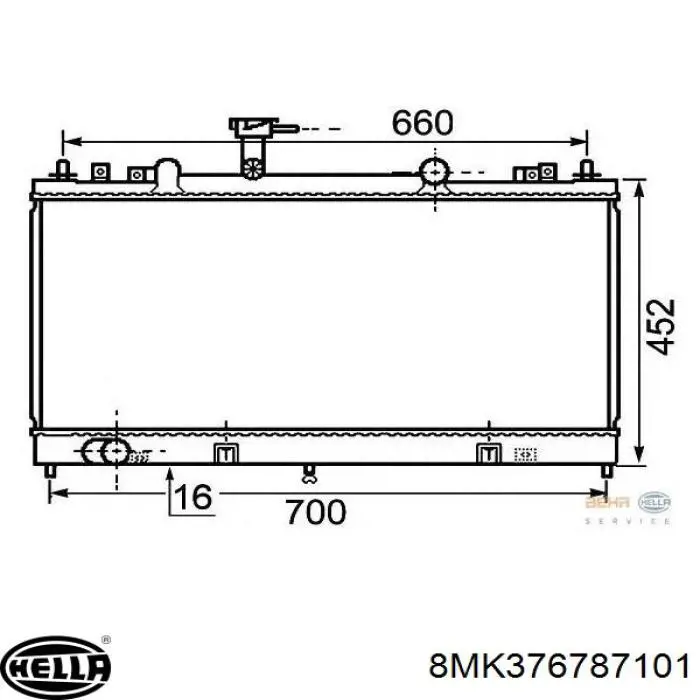 Radiador de água Ford 4374785