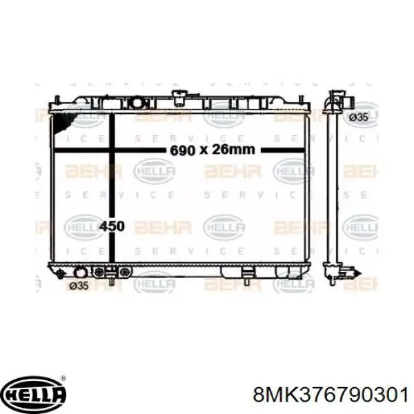 Água radiador Nissan/Infiniti 21460AE100 precio, desde 136,47 EUR