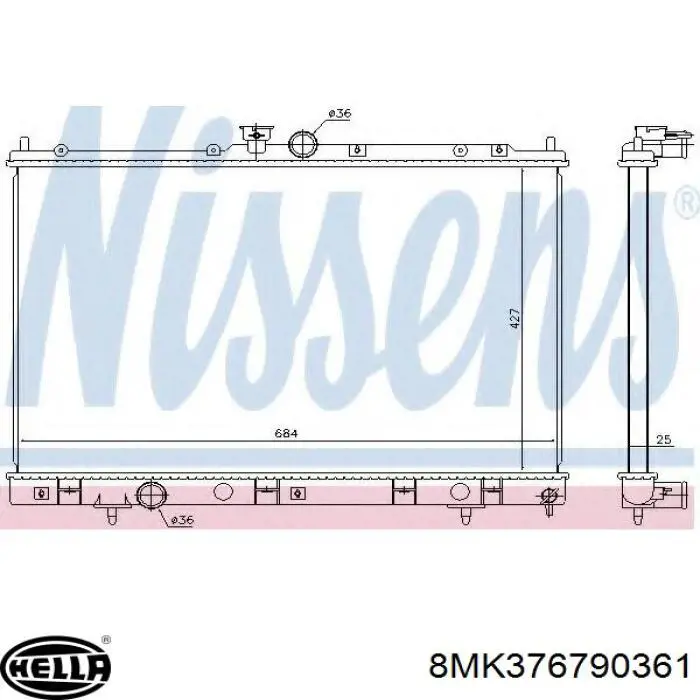 Comprar MN156535 Mitsubishi Radiador de auto