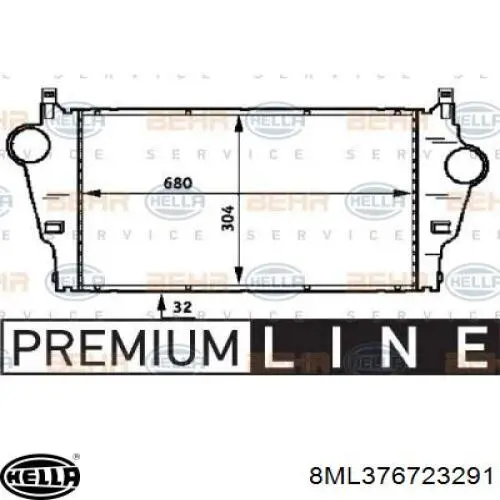 Intercooler 6037J81 Polcar