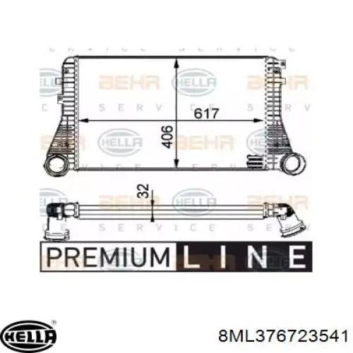 Comprar 8ML376723541 HELLA Turbo intercooler
