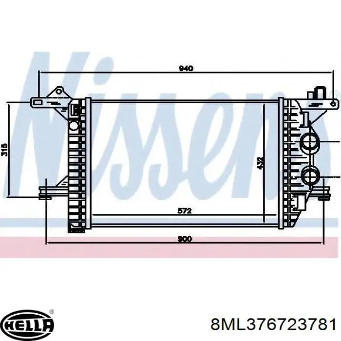 CI94000P Mahle Original Radiador de intercooler