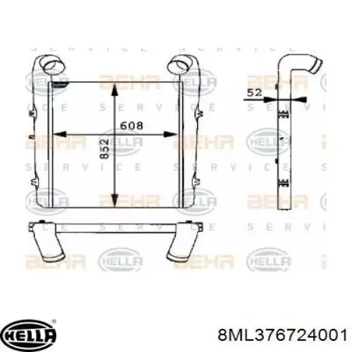 Comprar 60867 HELLA Turbo intercooler