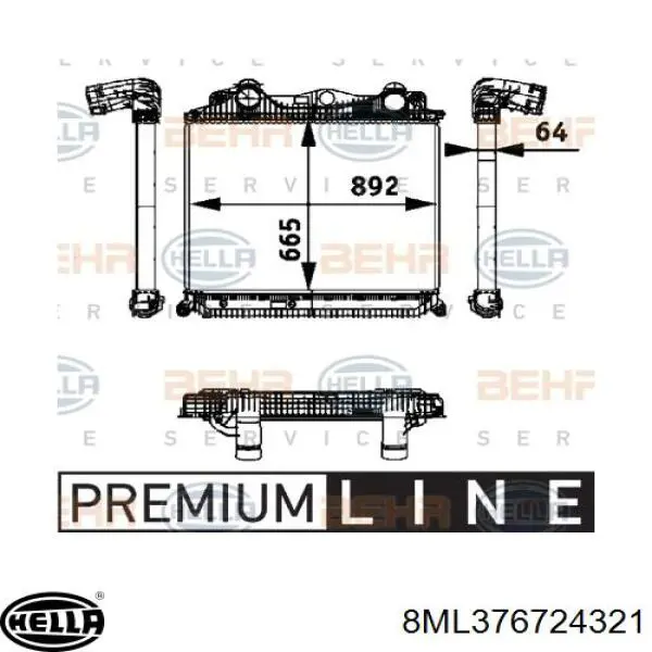 Comprar 8ML376724321 HELLA Turbo intercooler