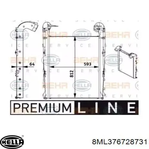 7420833583 Renault (RVI) Radiador de intercooler