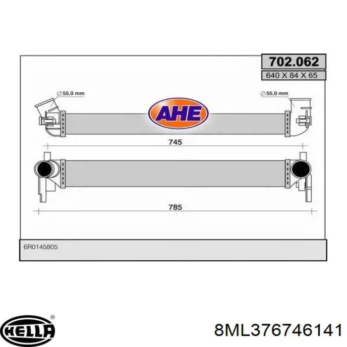Radiador de aire de admisión Mahle Original CI165000P precio, desde 111,84 USD